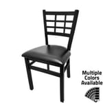 SL2163 Windowpane Metal Frame Chair