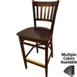 WB102 Verticalback Solid Wood Frame Barstool