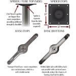 Chrome Plated Stamped Steel T Base Specs 2