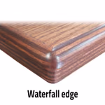 E Wood Economy Waterfall edge corner