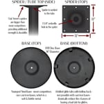 DURAFINISH Outdoor Stamped Steel Disc Table Base Specs 2