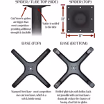 Black Stamped Steel Cross Table Base Specs 2