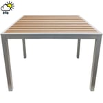 Teak Outdoor Tables – Brown Slats