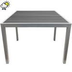 Teak Outdoor Tables – Gray Slats