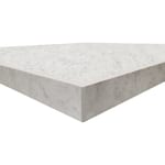 3mm Table Top Carrara Bianco with matching 3mm edge corner zoomed