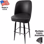 SL3133 American Made Bucket Stool – Gloss Black Square Bar Height Swivel Frame