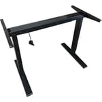 Table Base – 2 x 25.625″ T’s / Ends – Black Stamped Steel – Adjustable Height – 3″ Column