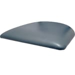 Angled view of SLSEAT-BR Oak Street Manufacturing restaurant chair and bar stool in-house blue ridge vinyl seat