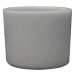 Face-on view of GL2129 gray plastic glide for SL2129-BOTTOM chrome metal frame swivel restaurant bar stools