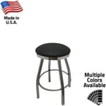 SL0117-CCS Slimline Button Top Stool – Clear Coat Counter Height Swivel Frame
