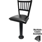 SL6090 Verticalback Bar Height Bolt Down Pedestal Stool