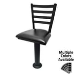 SL7301 Ladderback Counter Height Bolt Down Pedestal Stool