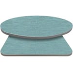 Retro T-Mold Manufactured Table Tops – Pinnacle Cyan Linen Laminate