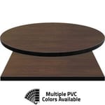 PVC Edge Manufactured Table Tops – 1.25″ thickness – Pinnacle Corona Walnut Laminate