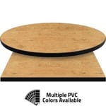 PVC Edge Manufactured Table Tops – 1.25″ thickness – Pinnacle Lancelot Oak Laminate