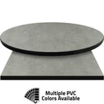 PVC Edge Manufactured Table Tops – 1.25″ thickness – Pinnacle Light Crystal Concrete Laminate