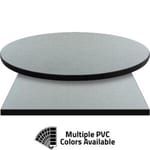 PVC Edge Manufactured Table Tops – 1.25″ thickness – Pinnacle Gray Washed Tweed Laminate