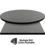 PVC Edge Manufactured Table Tops – 1.25″ thickness – Pinnacle Gray Tweed Laminate