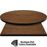 PVC Edge Manufactured Table Tops – 1.25″ thickness – Pinnacle Ruddy Oak Laminate