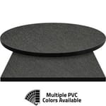 PVC Edge Manufactured Table Tops – 1.25″ thickness – Pinnacle Charcoal Fiber Laminate