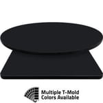 T-Mold Manufactured Table Tops – Pinnacle Black Laminate
