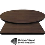T-Mold Manufactured Table Tops – Pinnacle Corona Walnut Laminate