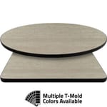T-Mold Manufactured Table Tops – Pinnacle Brawny Pearwood Laminate