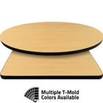 T-Mold Manufactured Table Tops – Pinnacle Mangfall Beech Laminate