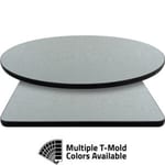 T-Mold Manufactured Table Tops – Pinnacle Gray Washed Tweed Laminate