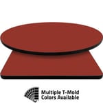 T-Mold Manufactured Table Tops – Pinnacle Ruby Red Laminate