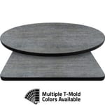 T-Mold Manufactured Table Tops – Pinnacle Weathered Pewter Laminate