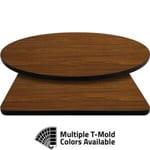 T-Mold Edge Manufactured Table Tops – Pinnacle British Walnut Laminate