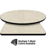 T-Mold Manufactured Table Tops – Pinnacle Ivory Linen Laminate