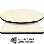 T-Mold Manufactured Table Tops – Pinnacle Flecked Quartz Laminate