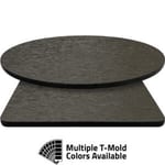 T-Mold Manufactured Table Tops – Pinnacle Charcoal Tweed Laminate