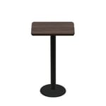 24" x 30" Two-Sided Oak/Walnut Quick Ship Table - Walnut Up + Black Bar Height 18" Disc Base