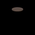Two-Sided Quick Ship Table Tops - Oak/Walnut Laminate - Brown T-Mold - 24" Round