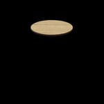 Two-Sided Quick Ship Table Tops - Oak/Walnut Laminate - Brown T-Mold - 30" Round