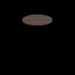 Two-Sided Quick Ship Table Tops - Oak/Walnut Laminate - Brown T-Mold - 30" Round