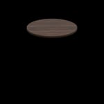 Two-Sided Quick Ship Table Tops - Oak/Walnut Laminate - Brown T-Mold - 36" Round