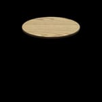 Two-Sided Quick Ship Table Tops - Oak/Walnut Laminate - Brown T-Mold - 42" Round