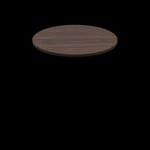 Two-Sided Quick Ship Table Tops - Oak/Walnut Laminate - Brown T-Mold - 42" Round
