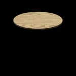 Two-Sided Quick Ship Table Tops - Oak/Walnut Laminate - Brown T-Mold - 48" Round