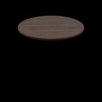 Two-Sided Quick Ship Table Tops - Oak/Walnut Laminate - Brown T-Mold - 48" Round