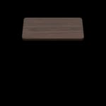 Two-Sided Quick Ship Table Tops - Oak/Walnut Laminate - Brown T-Mold - 42" x 42"