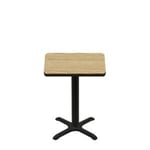 30" x 30" Two-Sided Oak/Walnut Quick Ship Table - Oak Up + Black Standard Height 22" x 22" Cross Base