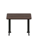 30" x 48" Two-Sided Oak/Walnut Quick Ship Table - Walnut Up + (2) Black ADA 22" T Bases