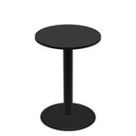 36" Round Two-Sided Mahogany/Black Quick Ship Table - Black Up + Black Bar Height 30" Disc Base