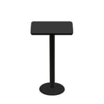 24" x 30" Two-Sided Mahogany/Black Quick Ship Table - Black Up + Black Bar Height 18" Disc Base