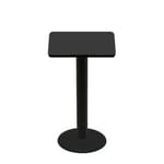 30" x 30" Two-Sided Mahogany/Black Quick Ship Table - Black Up + Black Bar Height 22" Disc Base